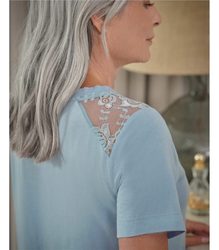Jersey Lace Insert Nightie