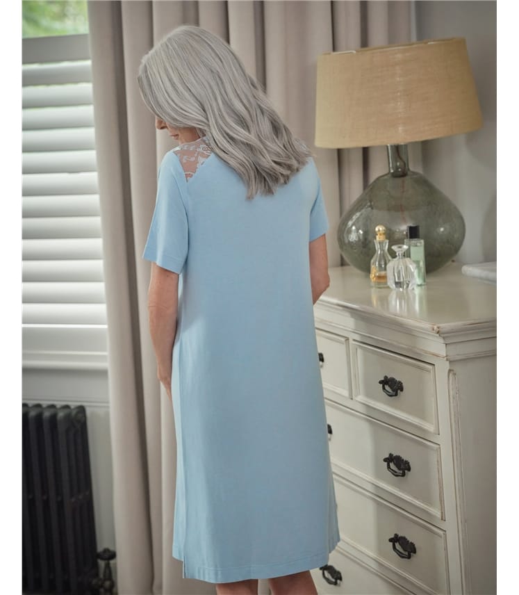Jersey Lace Insert Nightie