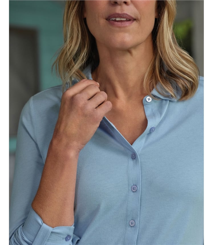 Jersey-Hemd aus Bio-Baumwollmischung