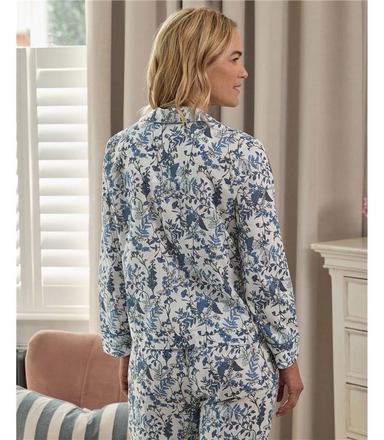 Woven Revere Collar PJ Top