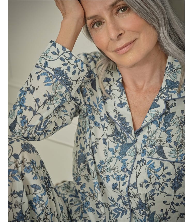 Woven Revere Collar PJ Top