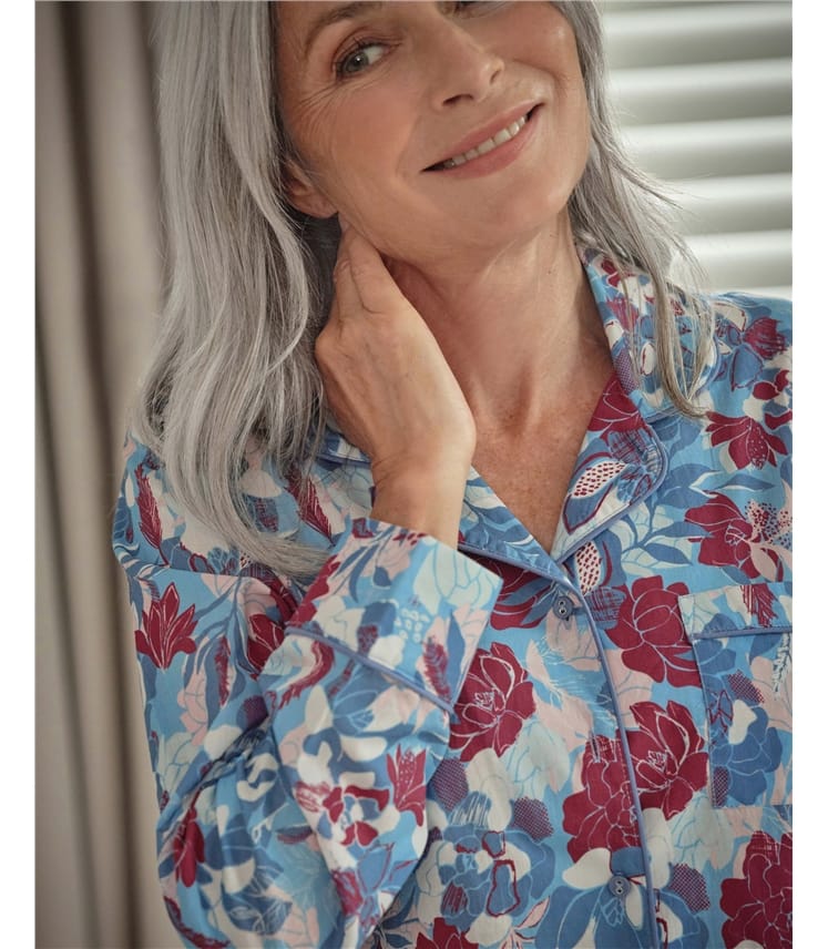 Woven Revere Collar PJ Top