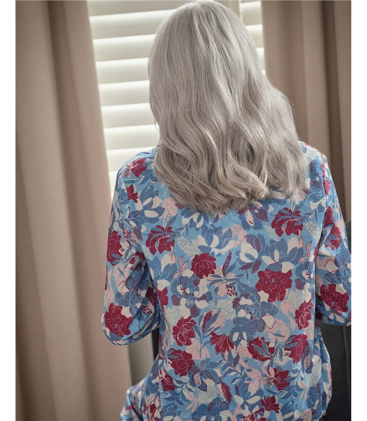 Woven Revere Collar PJ Top