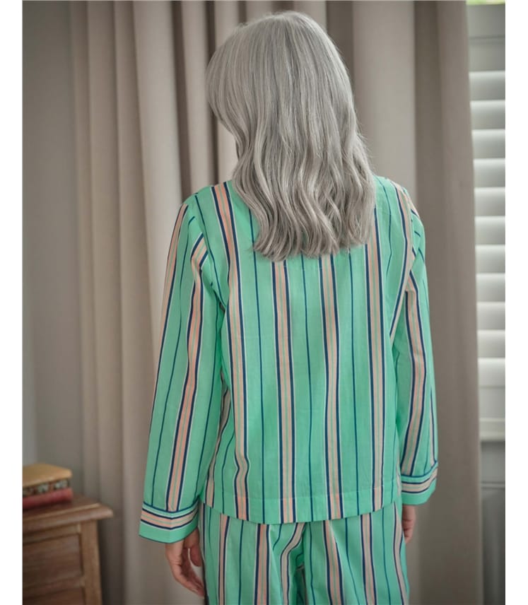 Woven Revere Collar PJ Top