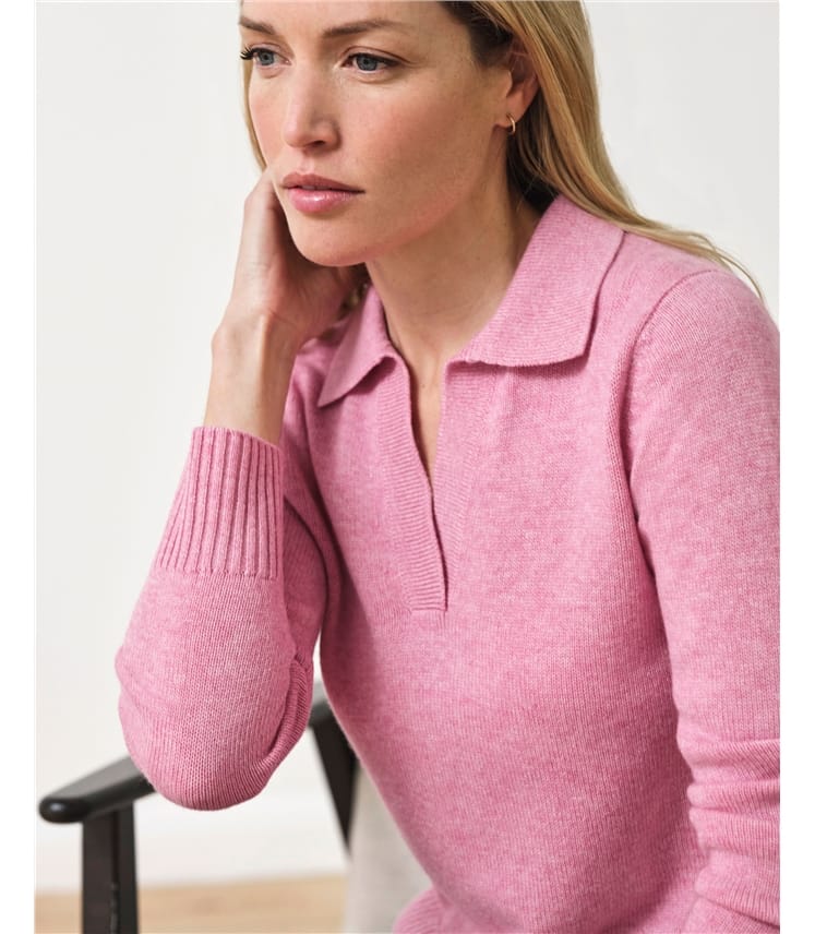 Cashmere Blend Collar Sweater