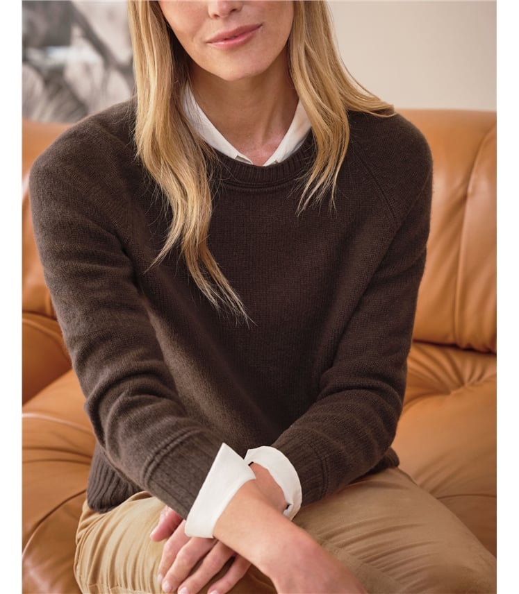Cashmere Lofty Raglan Sleeve Jumper