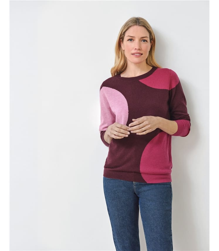 Cashmere Blend Boyfriend Spot Sweater