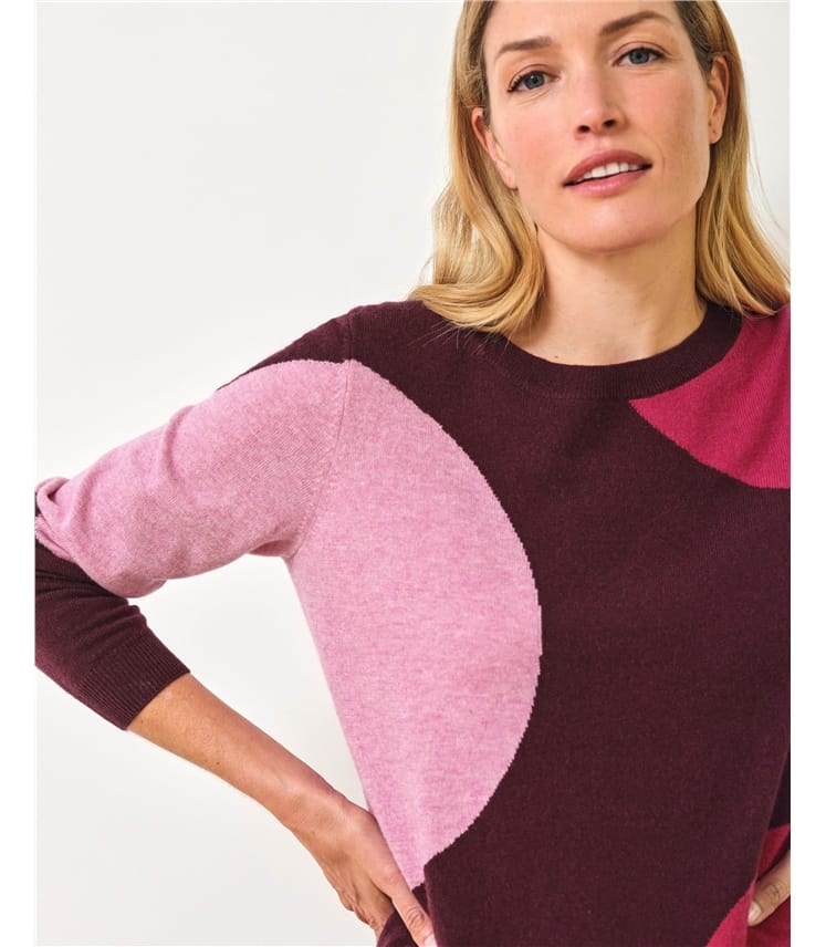 Cashmere Blend Boyfriend Spot Sweater