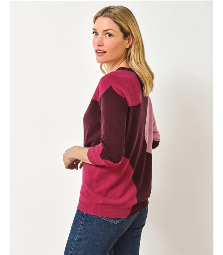 Cashmere Blend Boyfriend Spot Sweater