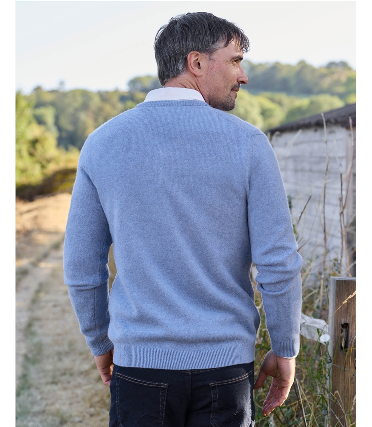 Mens Lambswool V Neck Jumper