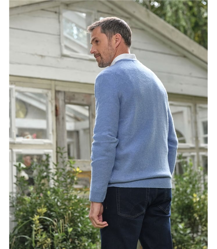Mens Lambswool V Neck Jumper