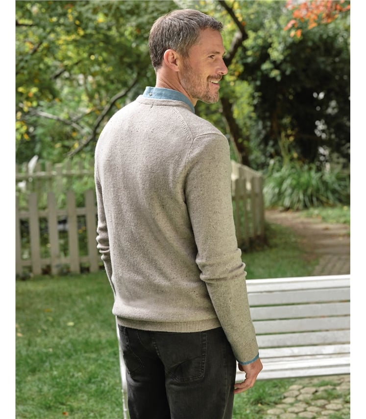 Mens Lambswool V Neck Jumper