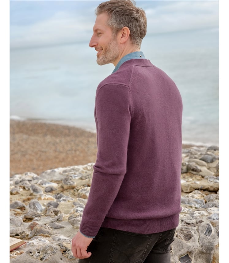 Mens Lambswool V Neck Jumper