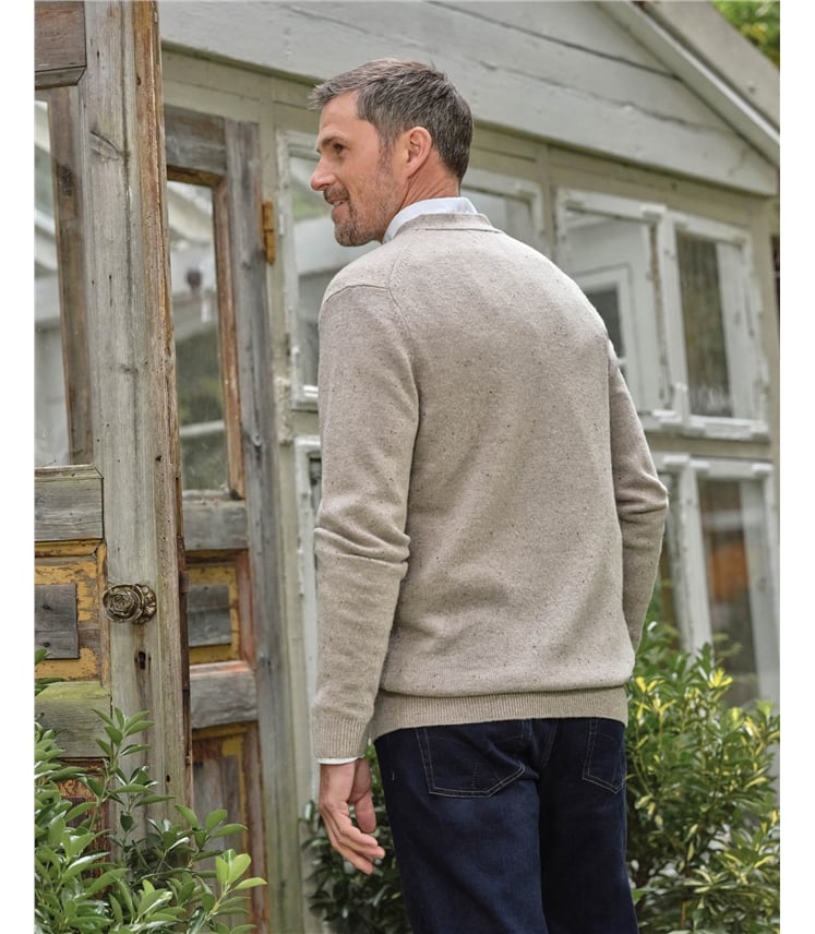 Mens Lambswool V Neck Cardigan
