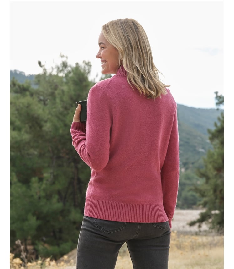 Lambswool Zip Thru Cardigan