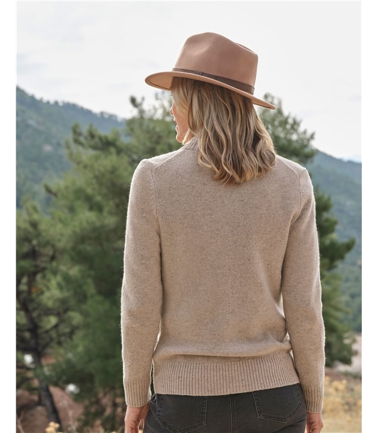 Lambswool Zip Thru Cardigan