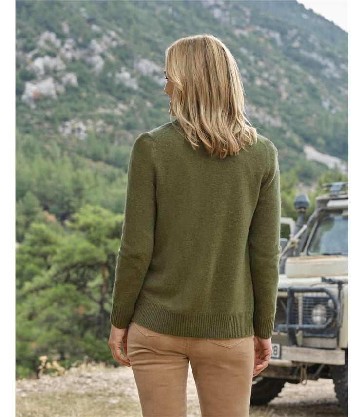 Lambswool Zip Thru Cardigan