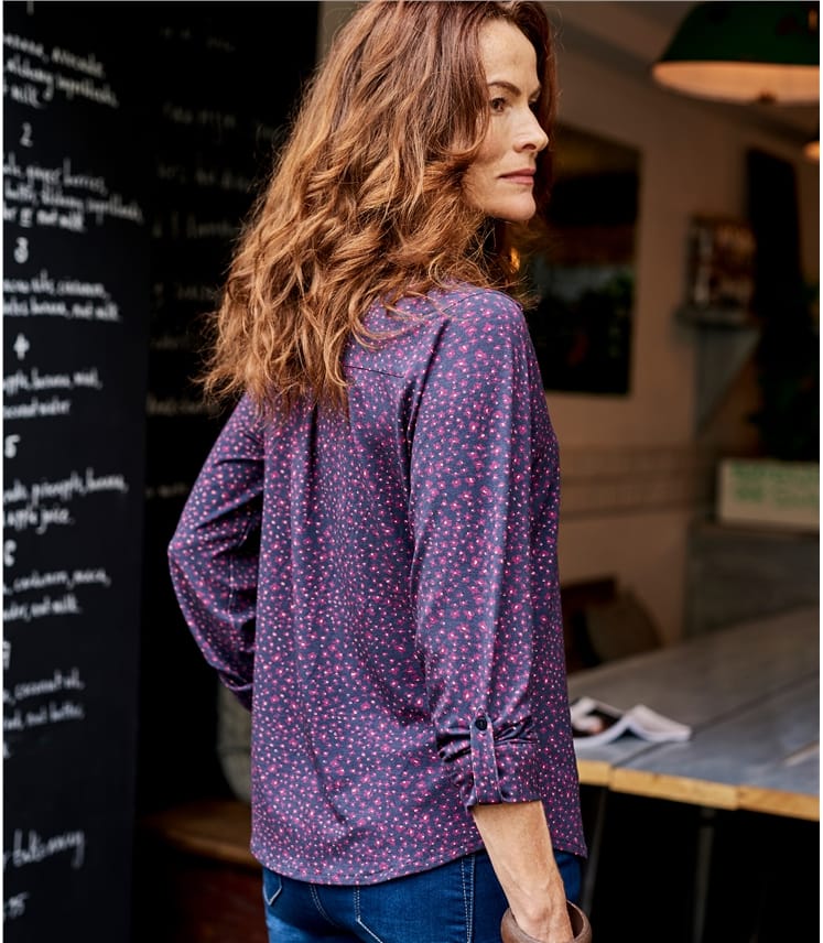 Animal Floral Womens Jersey Shirt WoolOvers UK