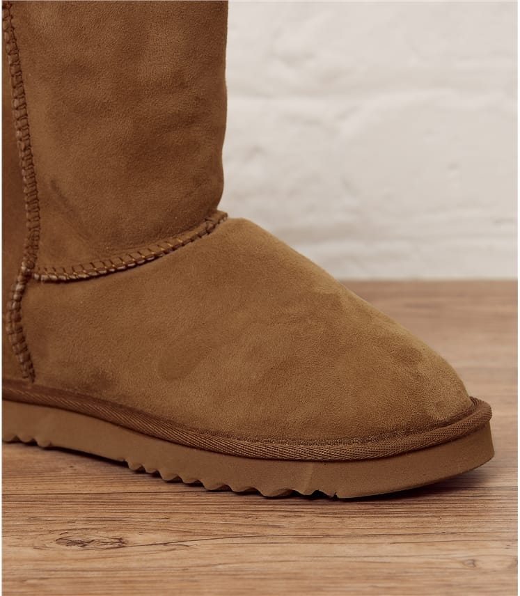 Chestnut | Womens Sheepskin Slipper Boots | WoolOvers AU