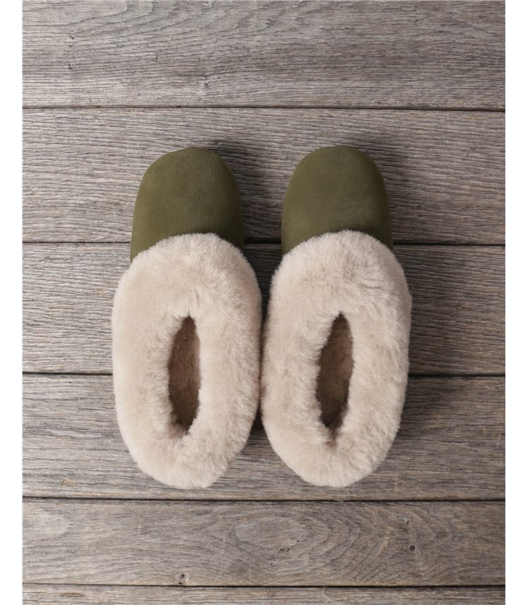 Sheepskin Collar Ballerina Slippers