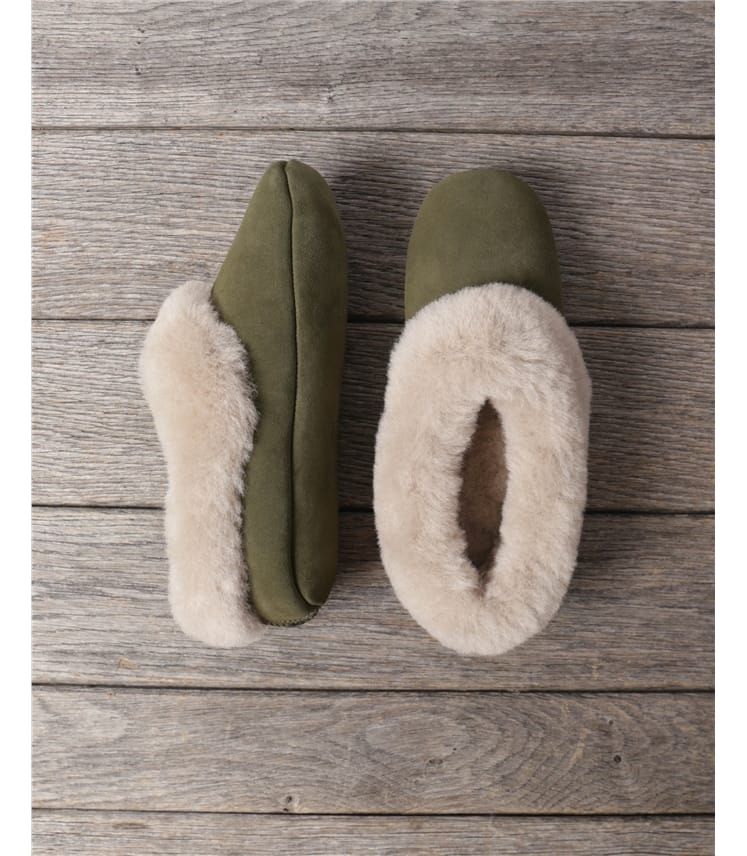 Sheepskin Collar Ballerina Slippers