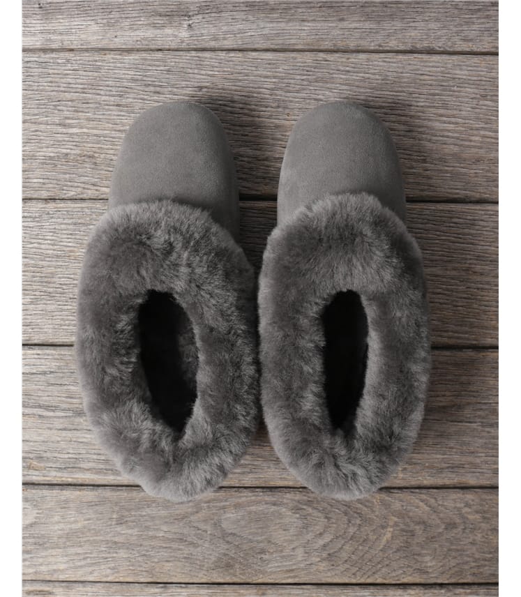 Sheepskin Collar Ballerina Slippers