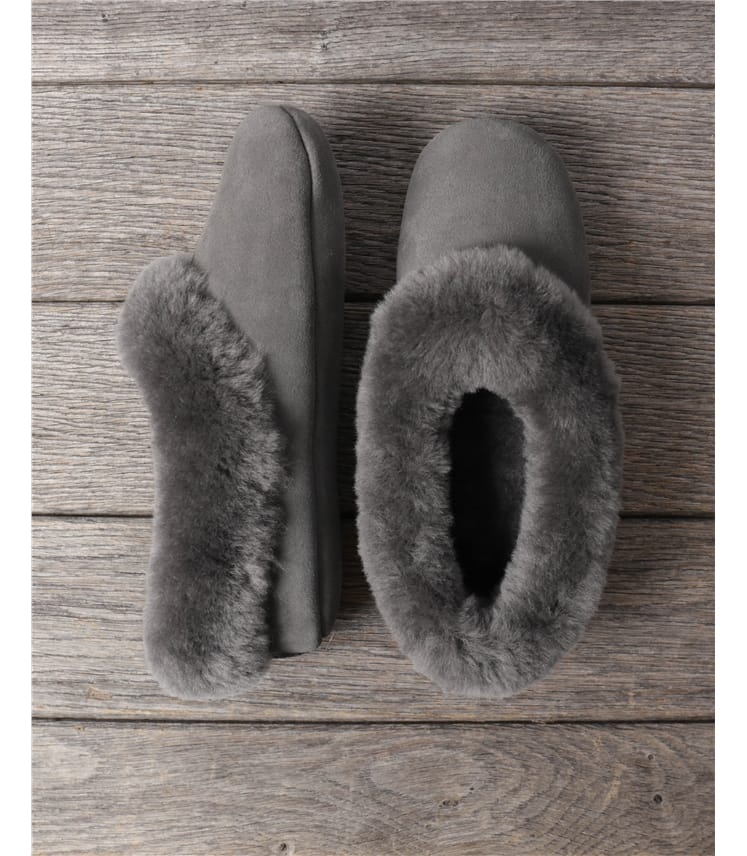 Sheepskin Collar Ballerina Slippers