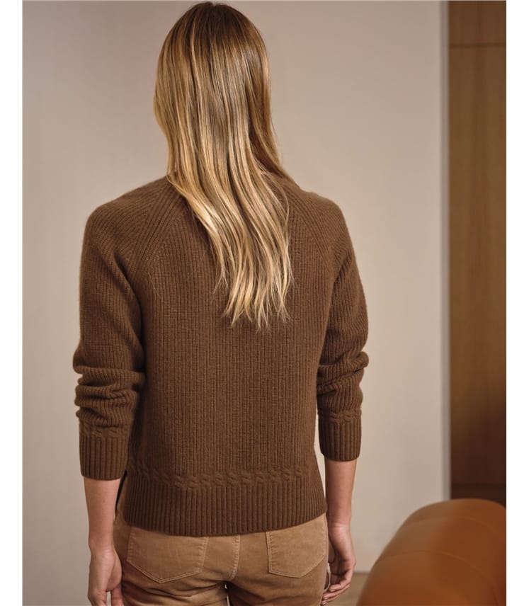 Cashmere Blend Button Sweater