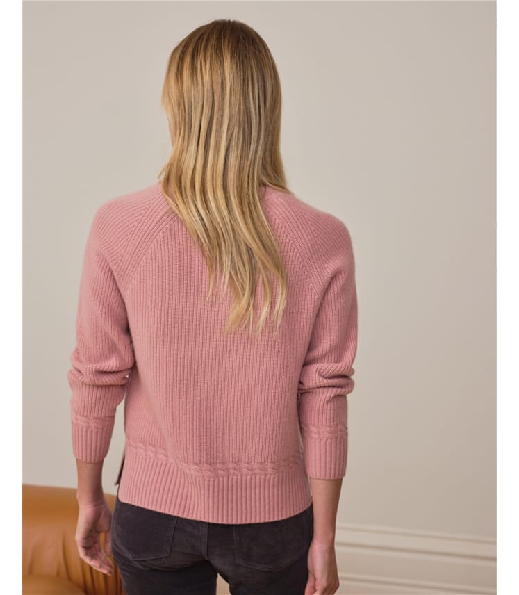 Cashmere Blend Button Sweater