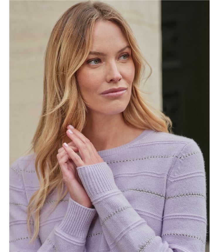 Lofty Metallic Stripe Sweater