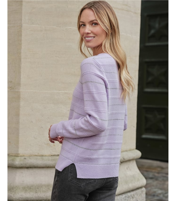Lofty Metallic Stripe Sweater