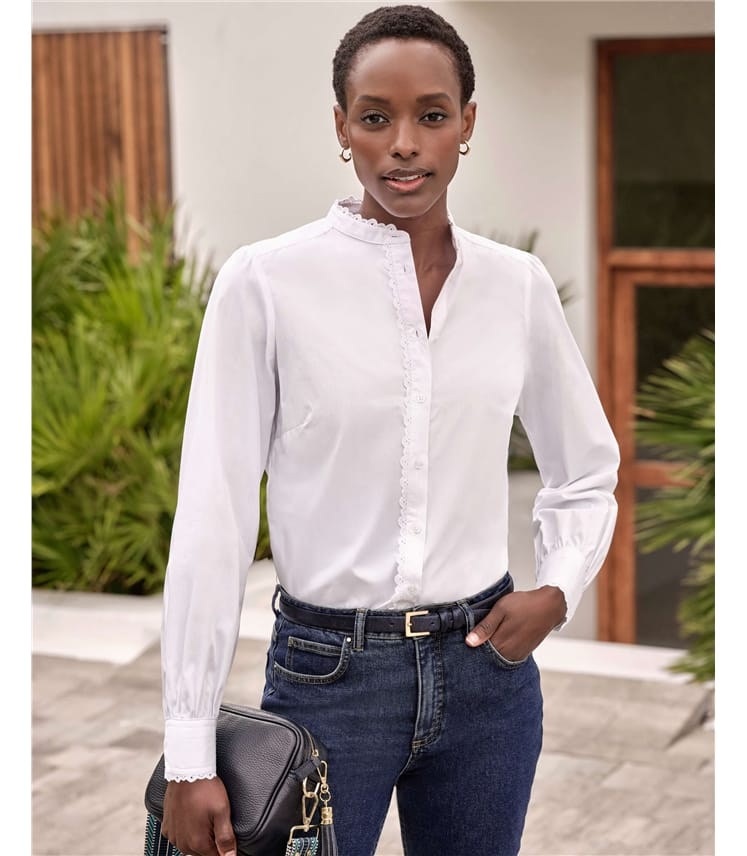 トップス loin. bowtie blouse cotton Audire_bowtie_volume_blouse_bl