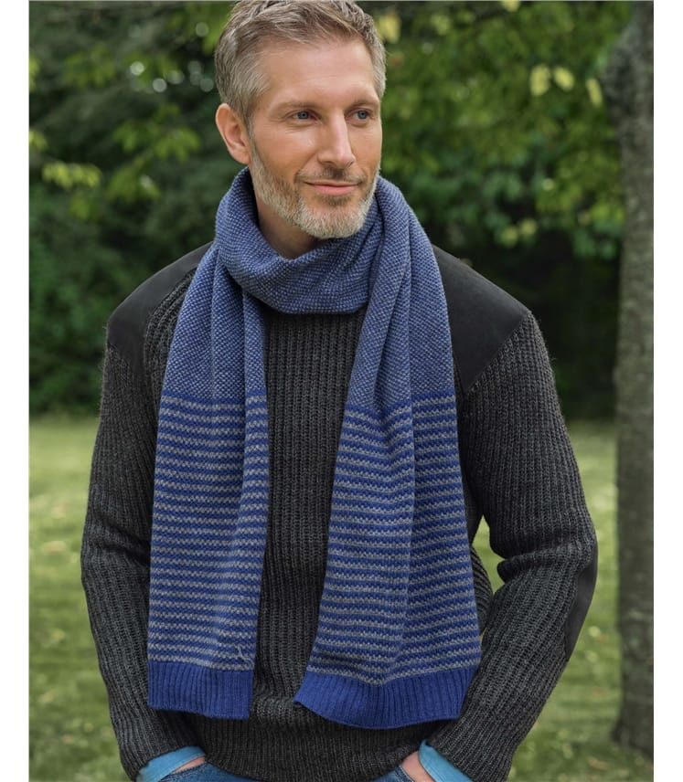 Mens Reversible Double Stitch Scarf