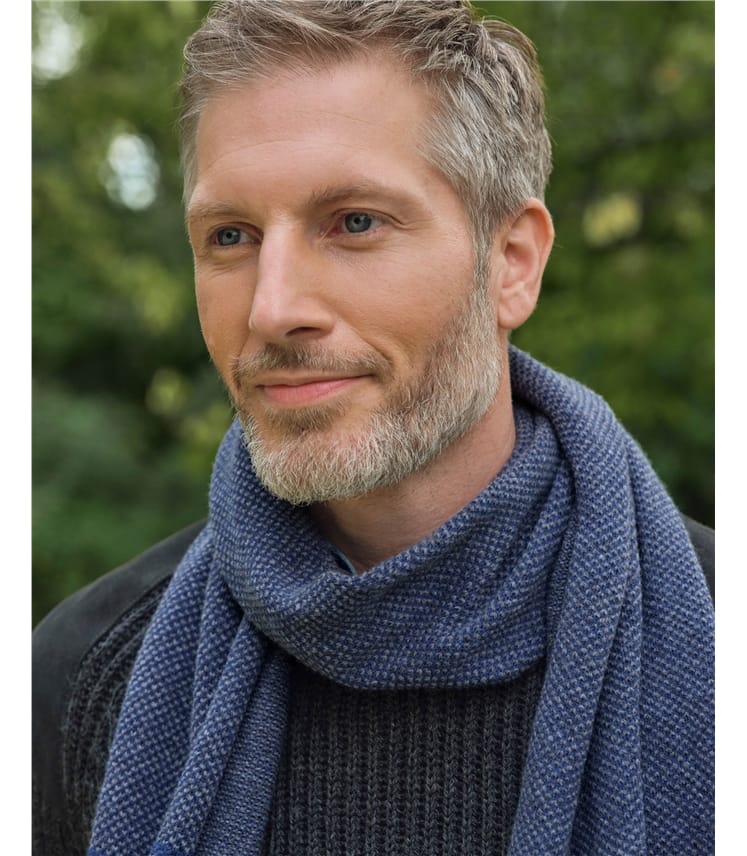 Mens Reversible Double Stitch Scarf