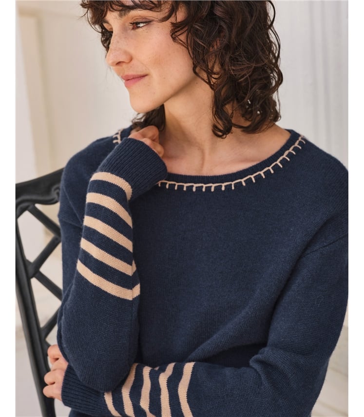 Blanket Stitch Stripe Jumper
