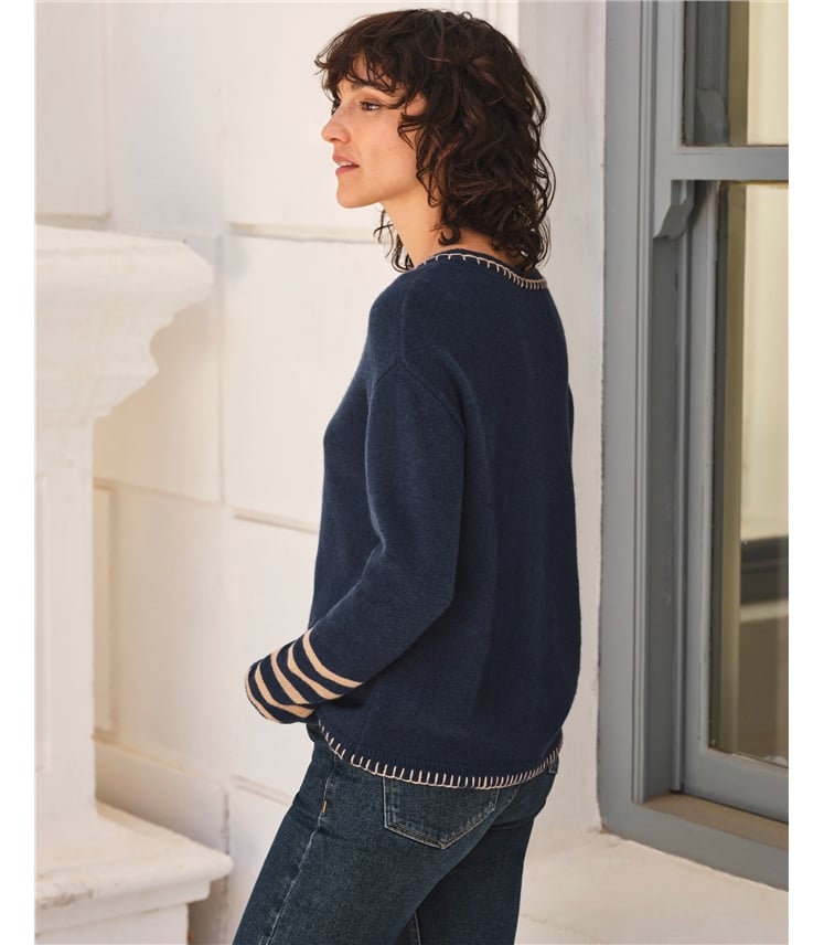 Blanket Stitch Stripe Jumper