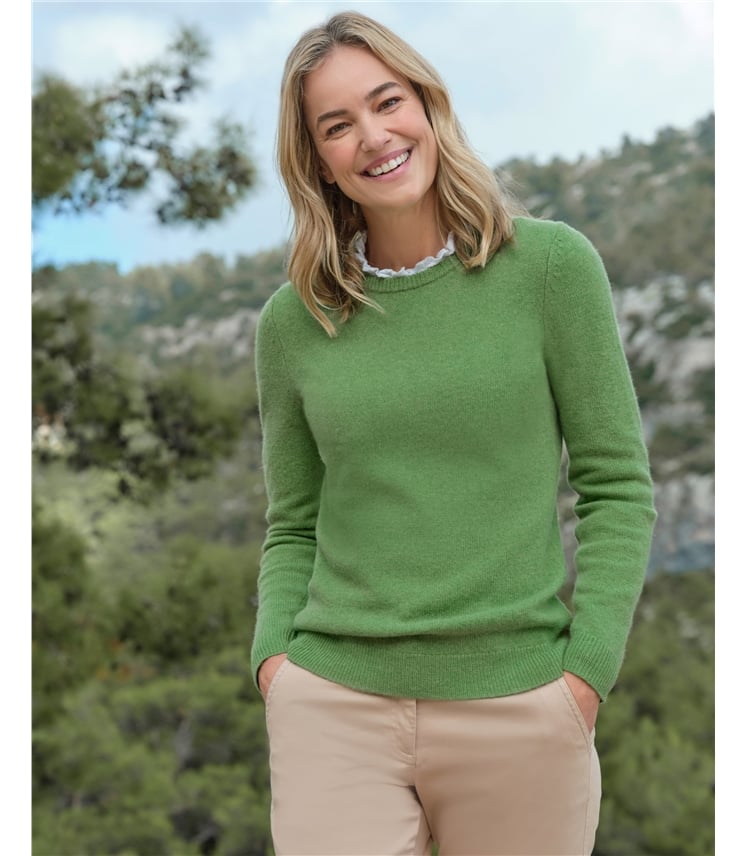 Pull à col rond – Femme – Laine d’agneau certifiée 100% RWS