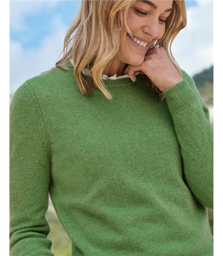 Pull à col rond – Femme – Laine d’agneau certifiée 100% RWS