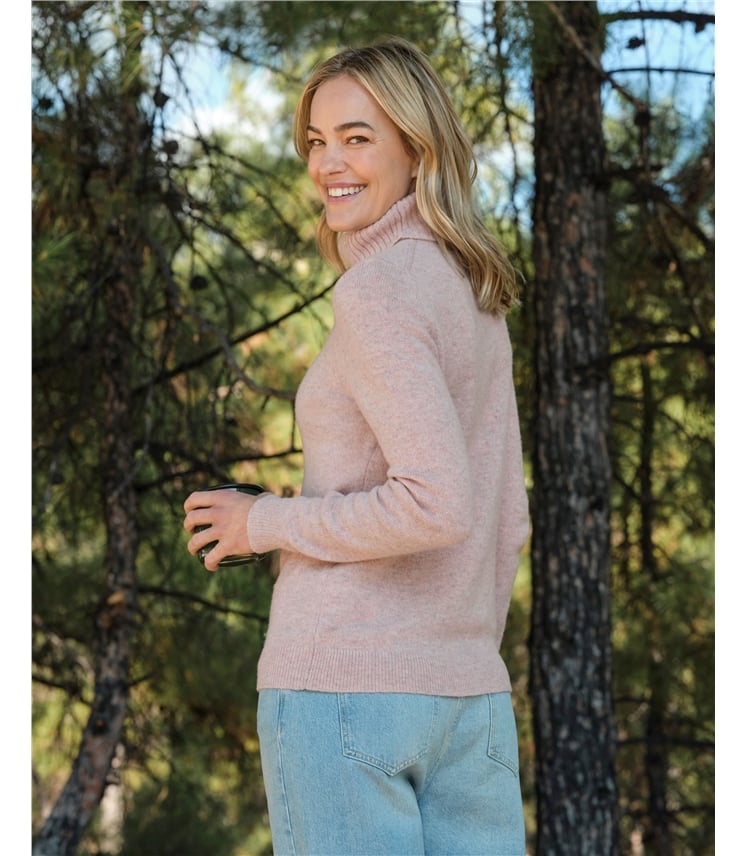 Pull à col roulé - Femme - Laine d’agneau certifiée 100% RWS