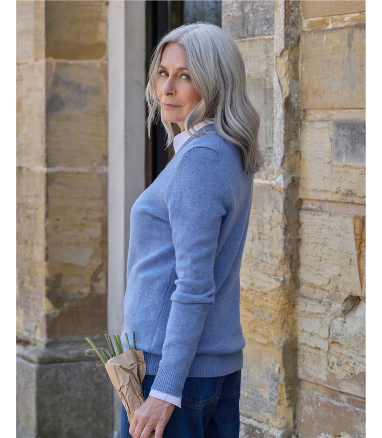 Womens Lambswool V Neck Jumper