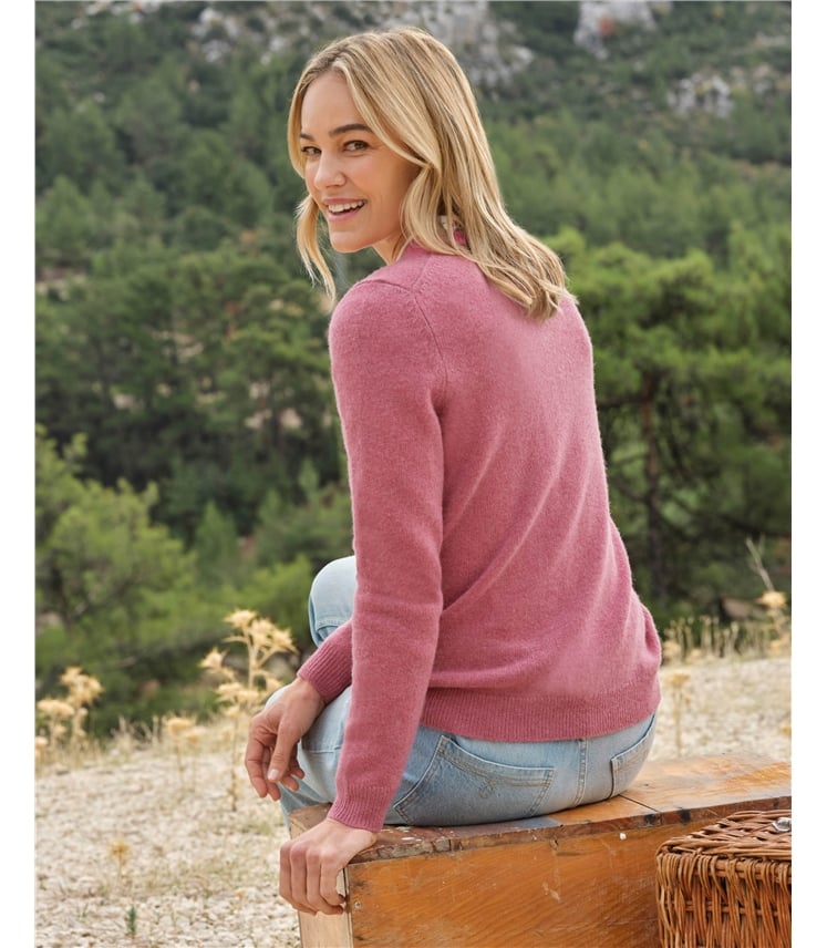 Pull à col V - Femme - Laine d’agneau certifiée 100% RWS