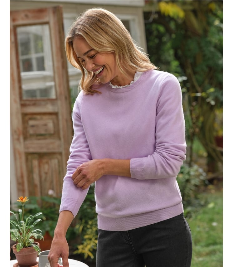 Cashmere and Merino Crew Neck Knitted Jumper