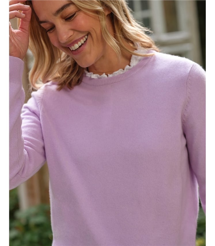 Cashmere and Merino Crew Neck Knitted Jumper