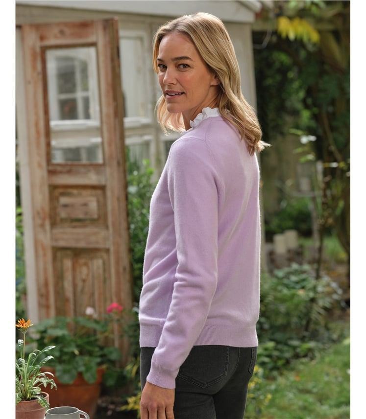 Cashmere and Merino Crew Neck Knitted Jumper