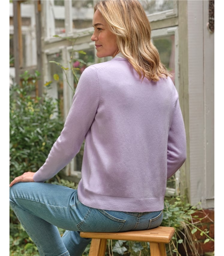 Cashmere & Merino V Neck Knitted Jumper