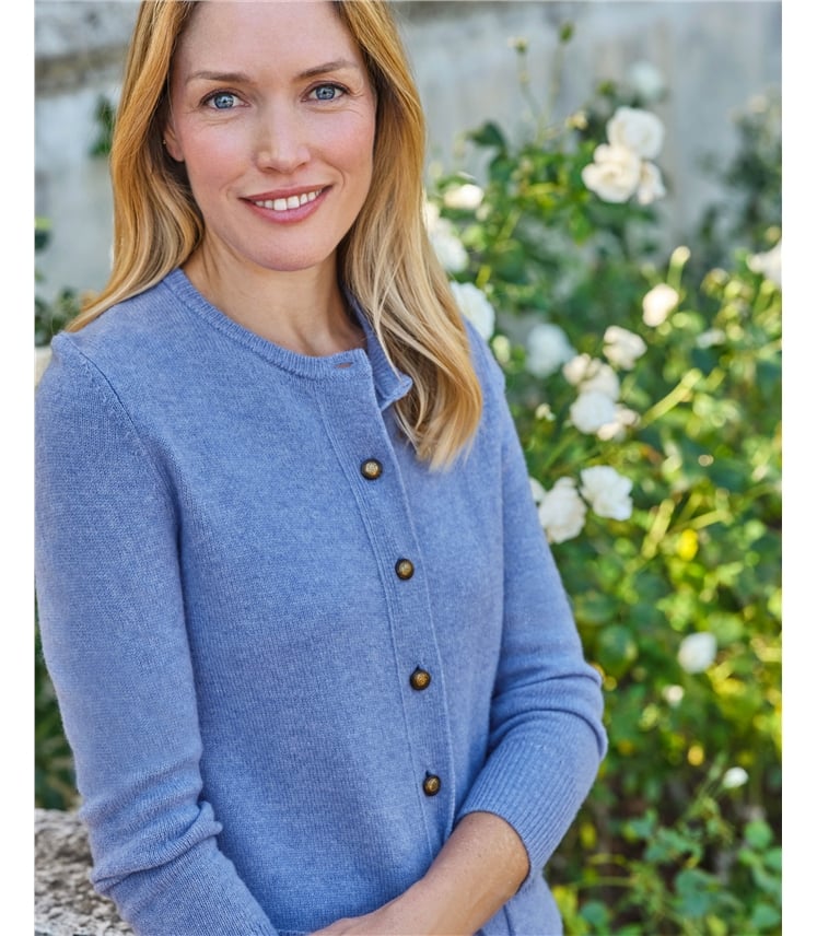 Cardigan à col rond - Femme - Laine d'agneau
