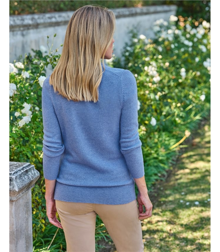 Cardigan à col rond - Femme - Laine d'agneau
