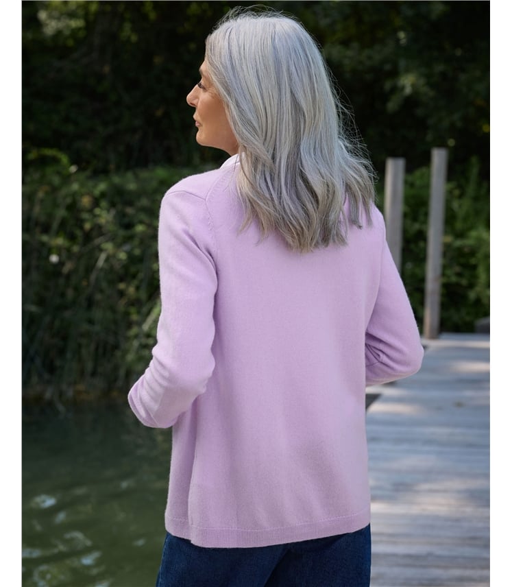 Cashmere Merino Classic V Neck Cardigan