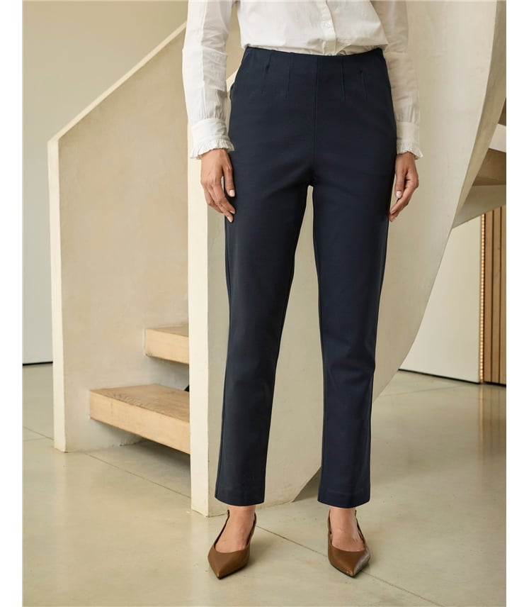 Pintuck Compact Stretch Trouser