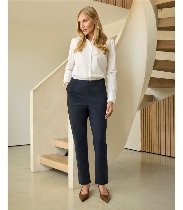 Pintuck Compact Stretch Trouser